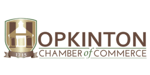 A partial logo of a chamber of commerce with stylish text design.