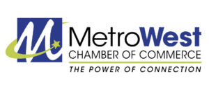 Logo of MetroWest Chamber of Commerce with tagline emphasizing community power.